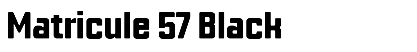Matricule 57 Black